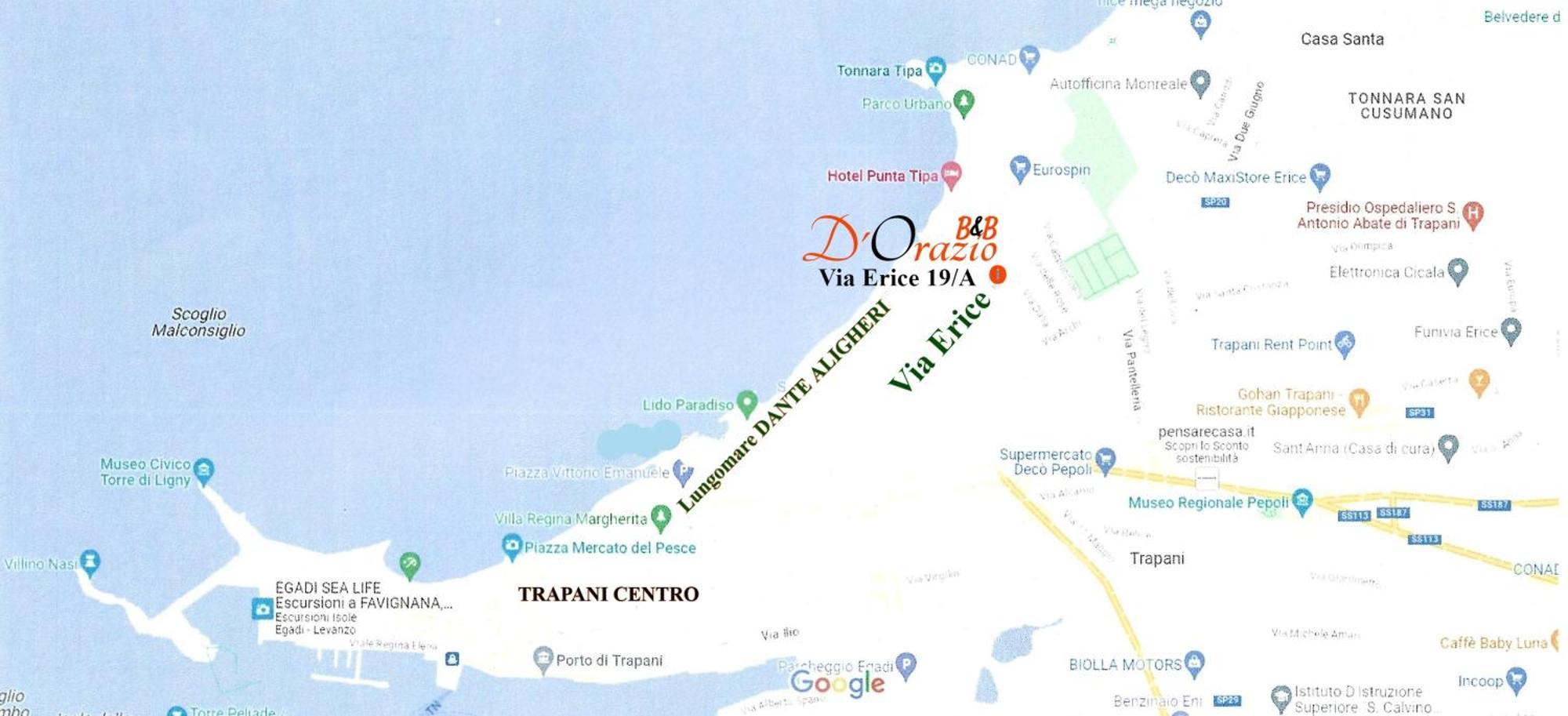 D'Orazio Mare E Dintorni Acomodação com café da manhã Trapani Exterior foto
